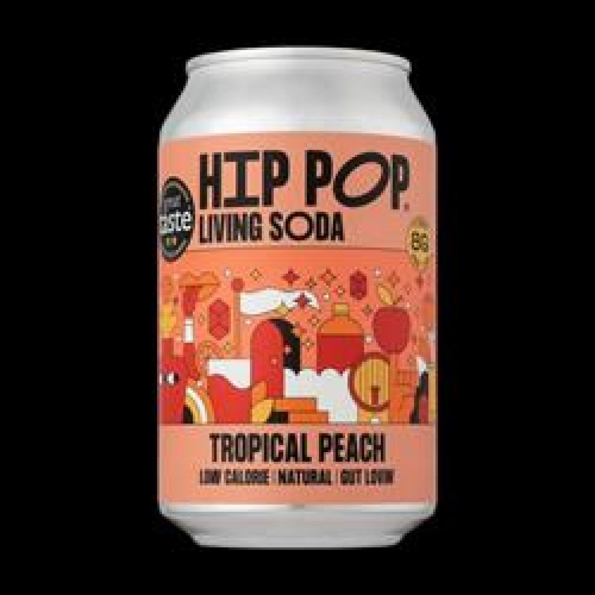 Peach Hip Pop Hip Pop Living Soda Tropical 330 Ml