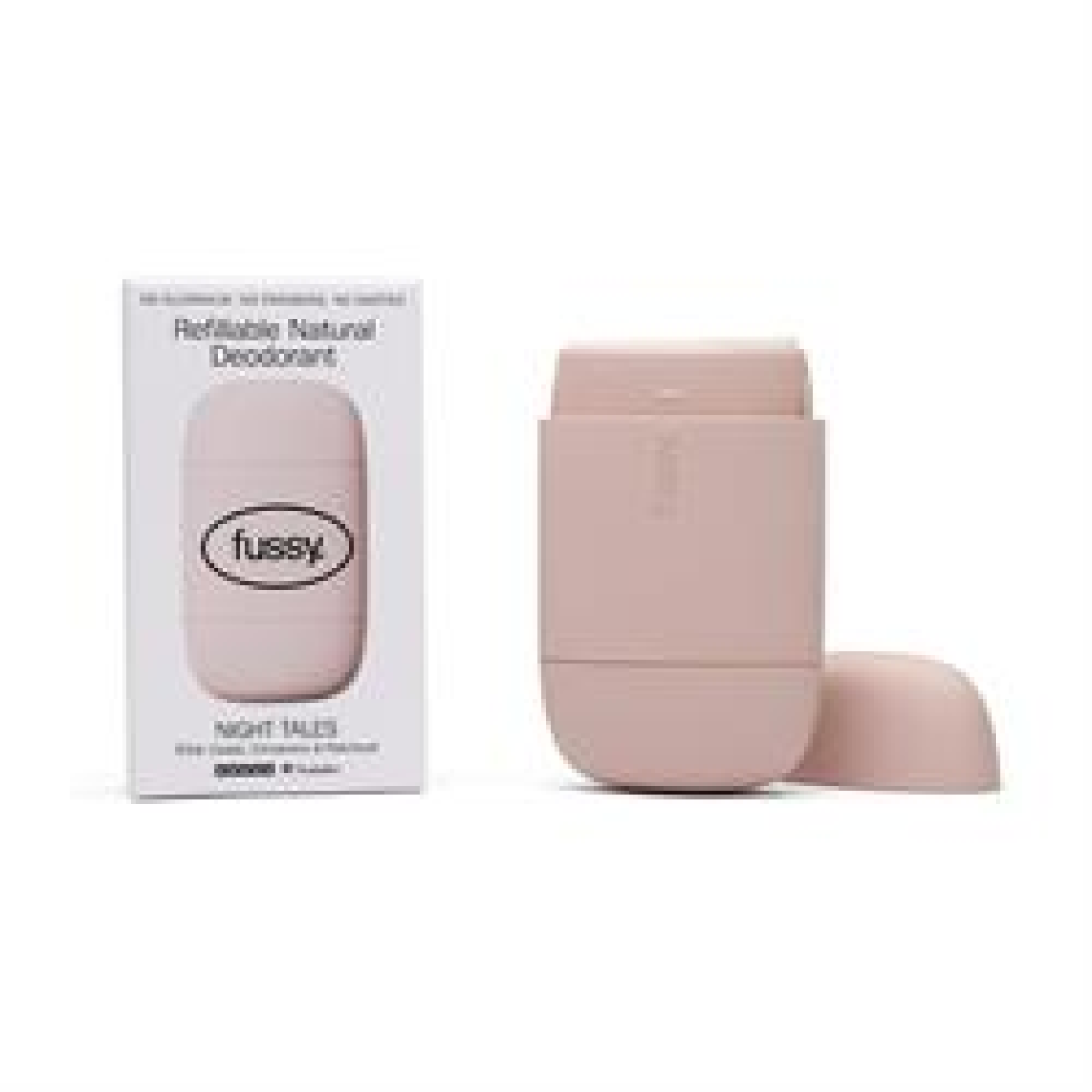 White/Pink Fussy Fussy Refillable Natural Deodorant Night Tales 40G