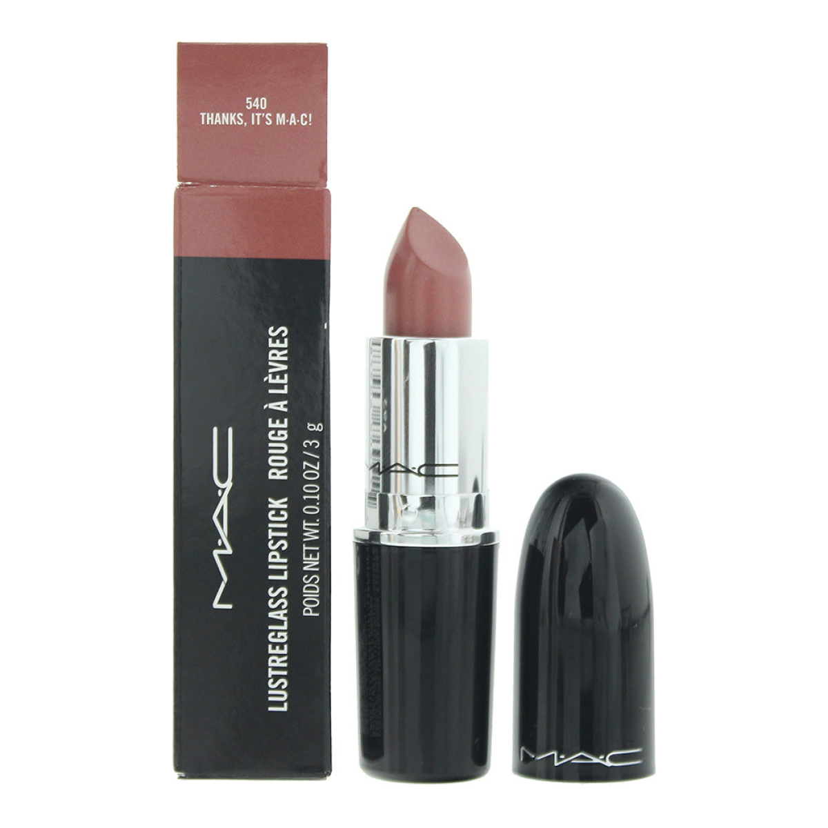 MAC Lustreglass Sheer-Shine 540 Thanks, It's Mac Lipstick 3g