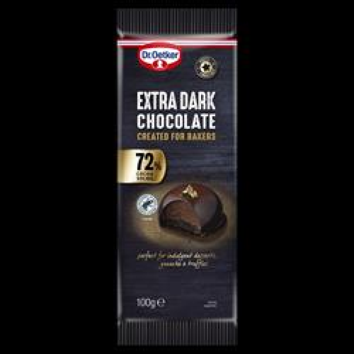 Dark Dr Oetker Dr Oetker Extra Chocolate Bar 72% 100G