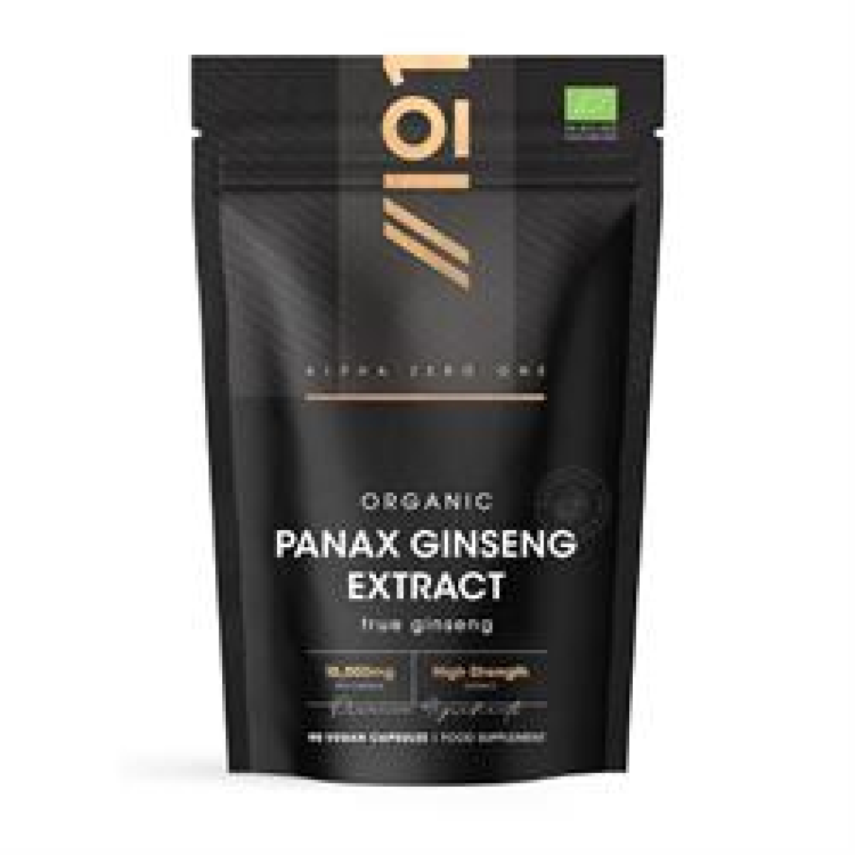 Alpha01 Brown Organic Panax Ginseng 15000Mg 90 Capsules