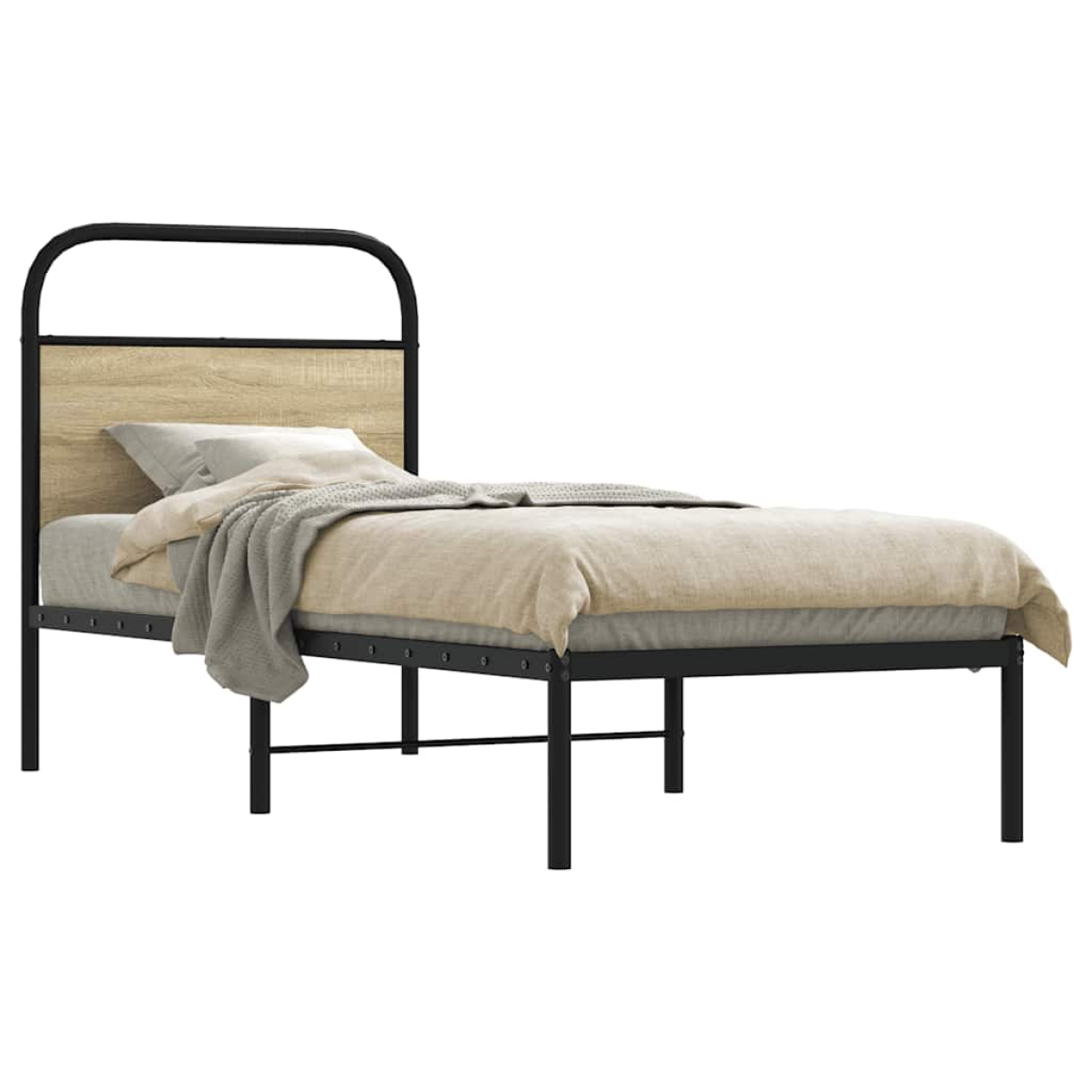 vidaXL Bed Frame Without Mattress 80x200 cm Sonoma Oak Engineered Wood