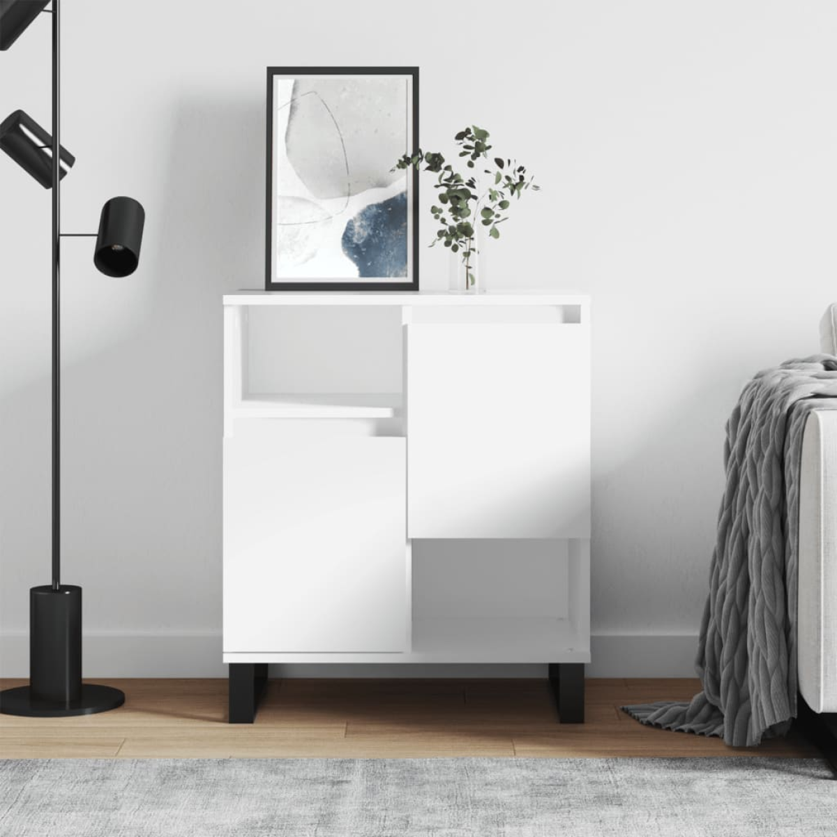 White Vidaxl Sideboard 60X35x70 Cm Engineered Wood