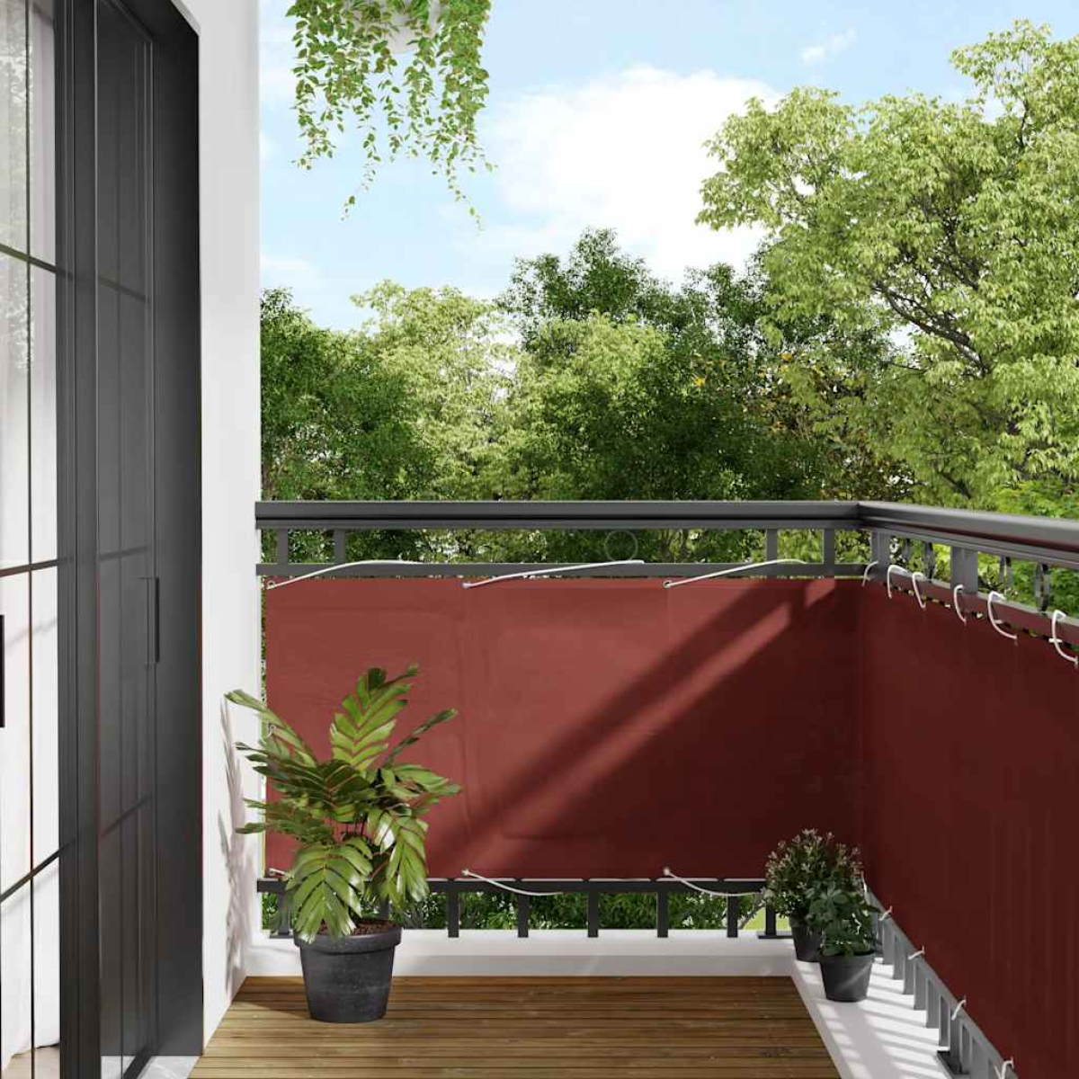 vidaXL Balcony Screen Terracotta 75x700 cm 100% Polyester Oxford