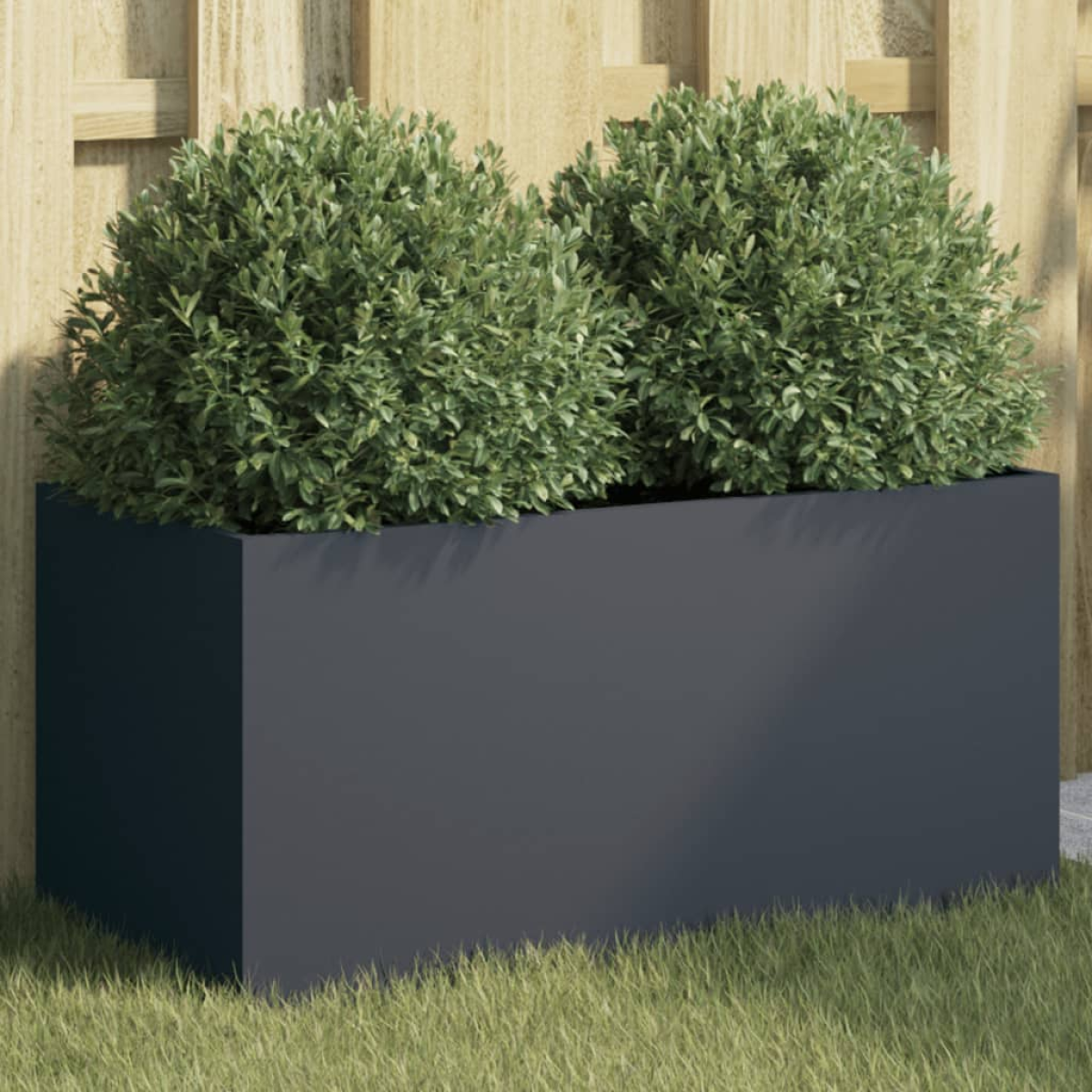 Anthracite Vidaxl Planter 62X30x29 Cm Steel