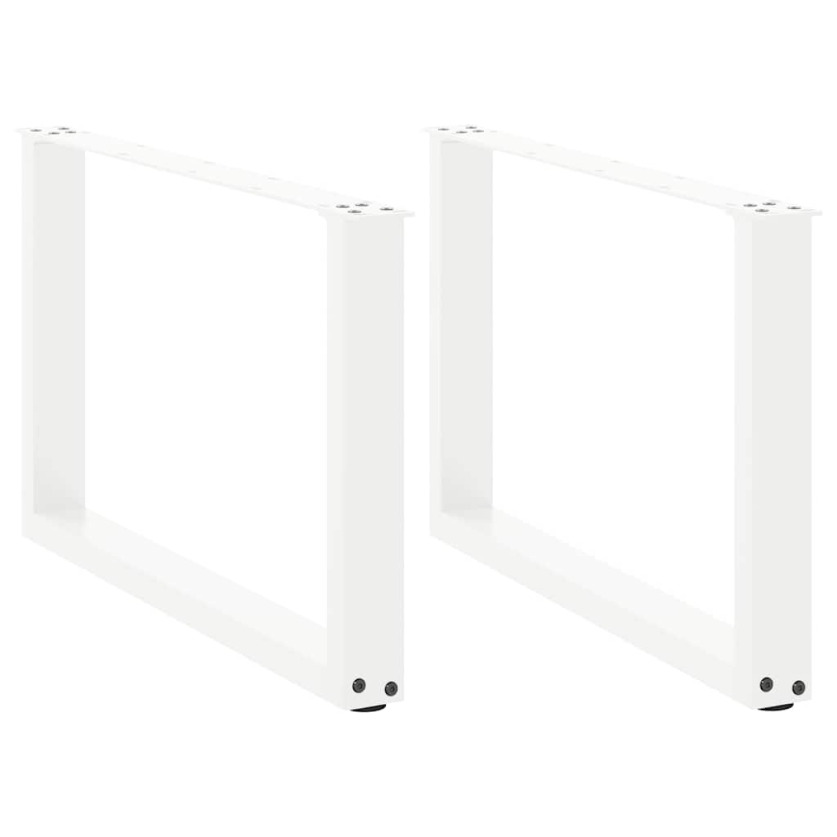 White Vidaxl Coffee Table Legs U-Shaped 2 Pcs 70X(42-43) Cm Steel