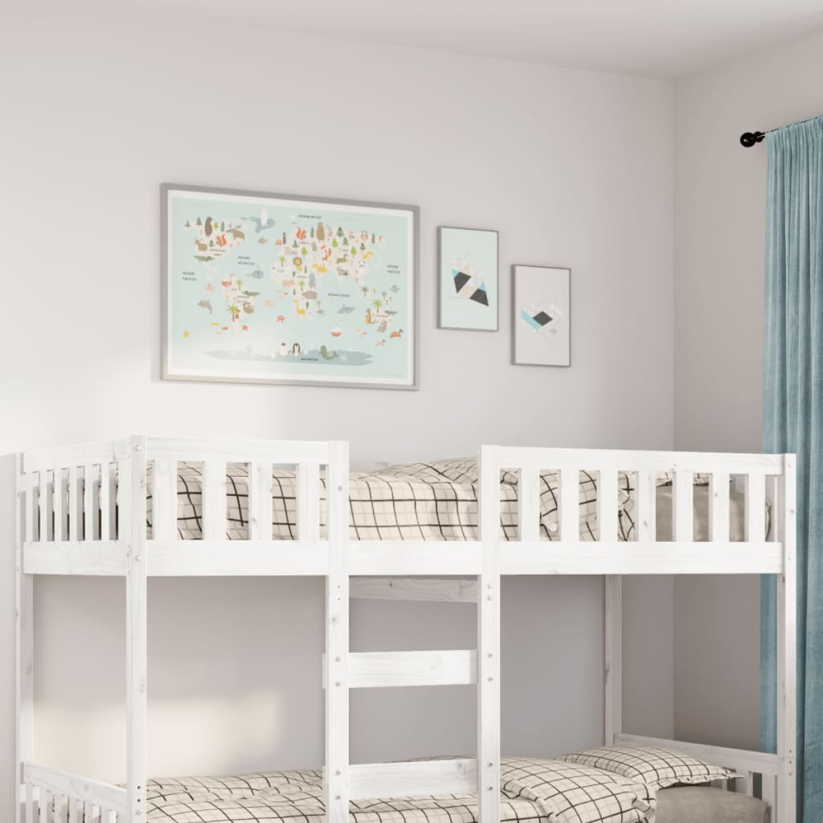 White Vidaxl Children's Bed Without Mattress 90X190 Cm Solid Wood Pine