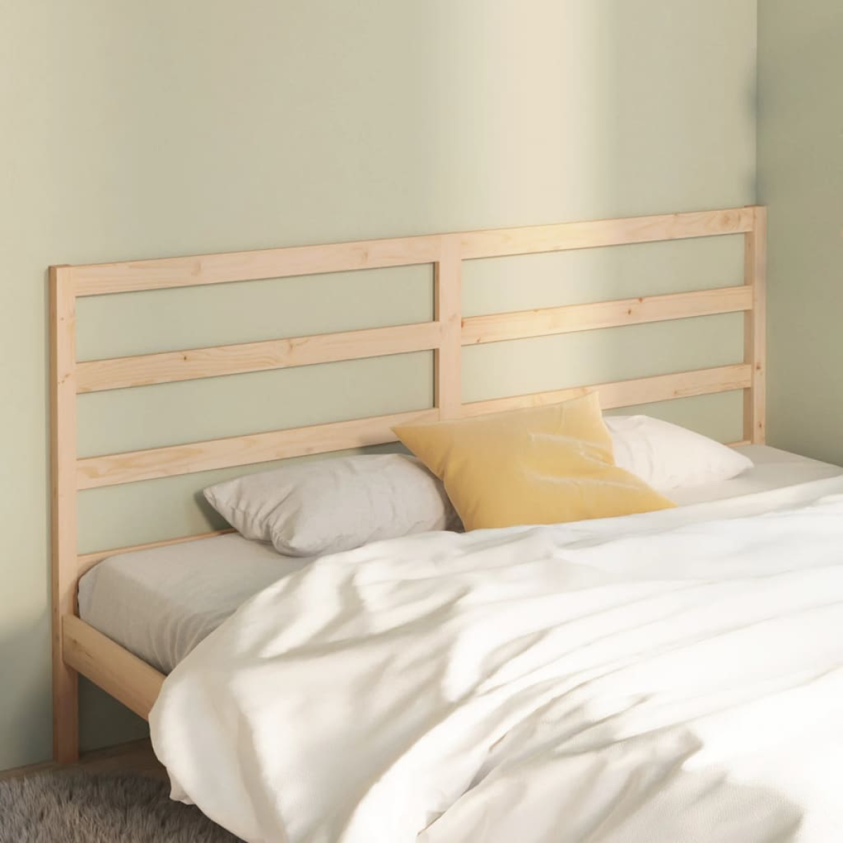 Grain Vidaxl Bed Headboard 206X4x100 Cm Solid Wood Pine