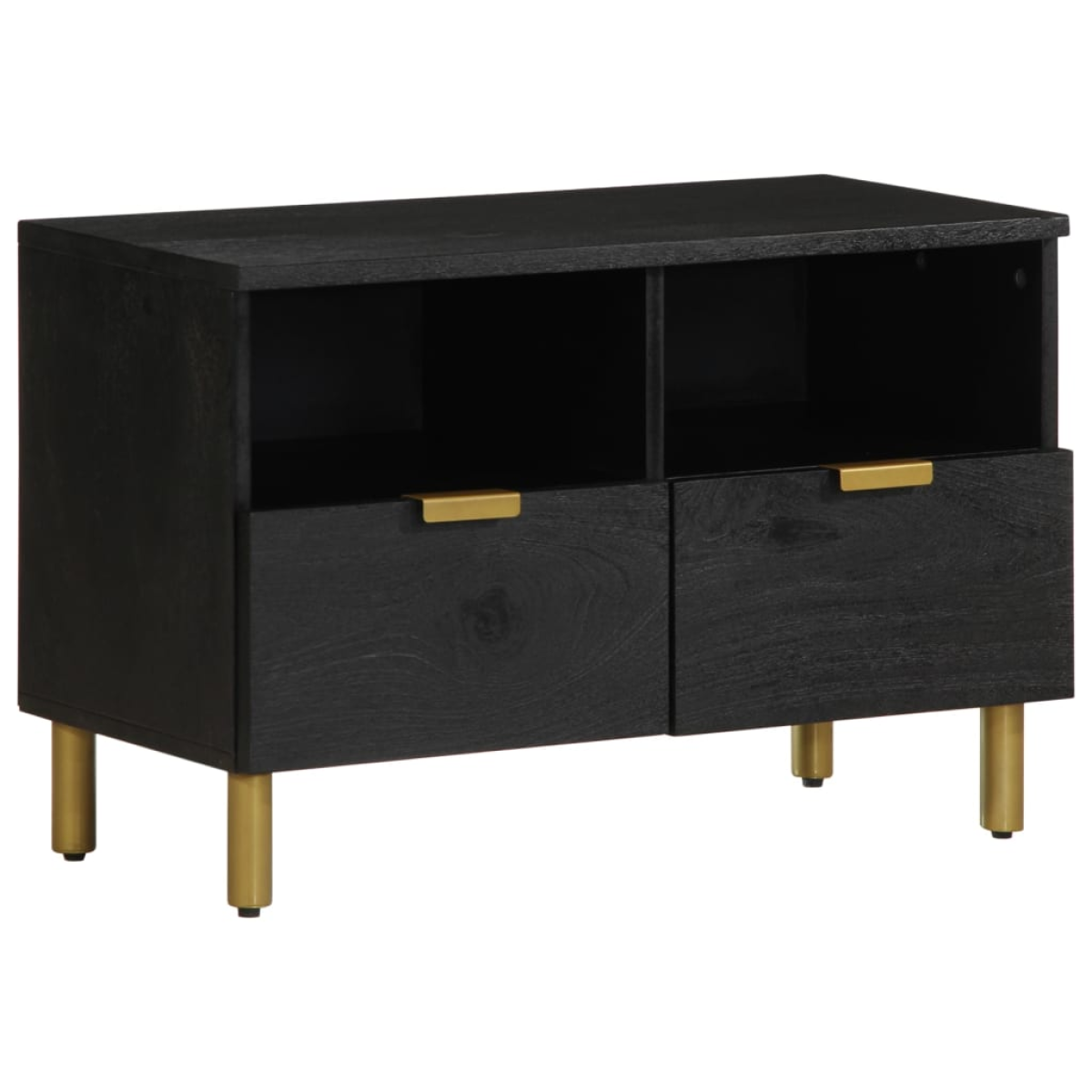 Black Vidaxl Tv Cabinet 70X33x46 Cm Engineered Wood