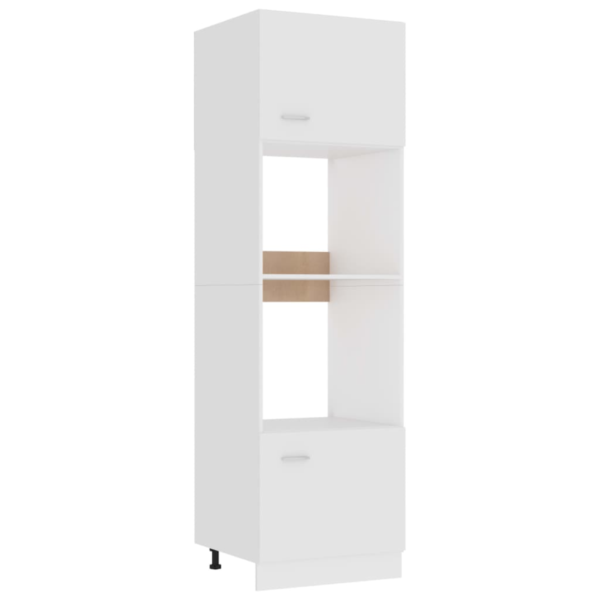 White Vidaxl Microwave Cabinet Lyon 60X57x207 Cm Engineered Wood