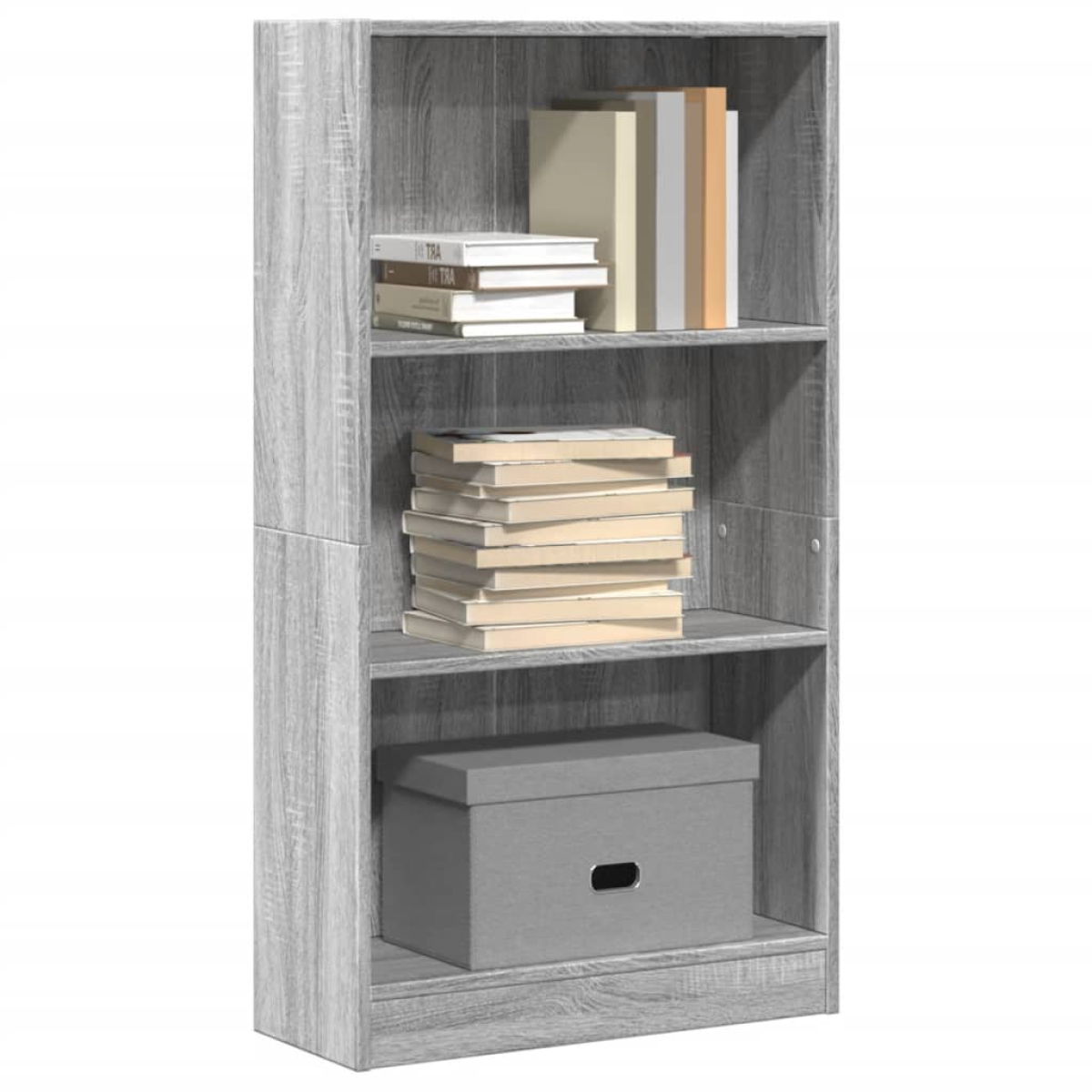 Grey Vidaxl Bookcase Sonoma 60X24x109 Cm Engineered Wood