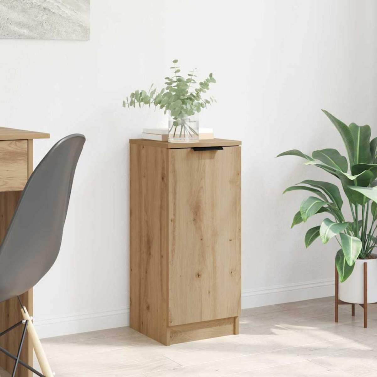 Black Vidaxl Sideboard Artisan Oak 30 X 30 X 70 Cm Engineered Wood