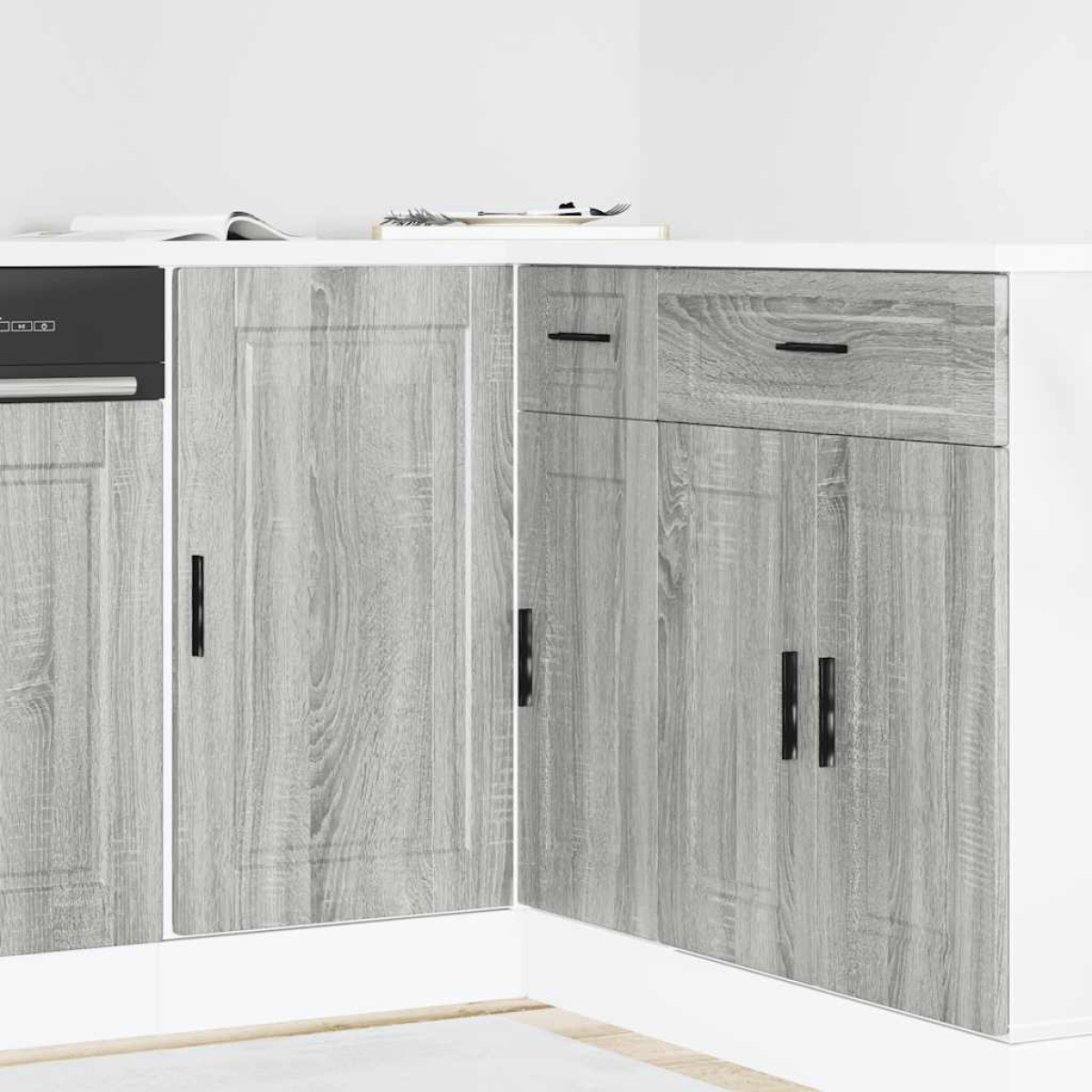 Grey Vidaxl Kitchen Base Cabinet Porto Sonoma Engineered Wood