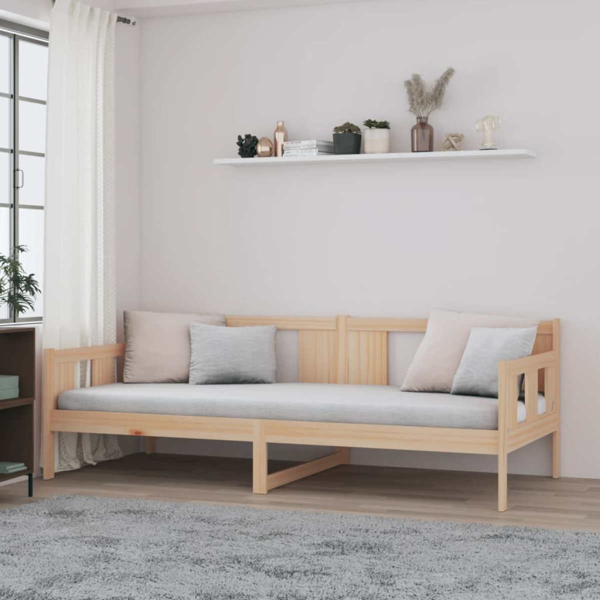 Grain Vidaxl Day Bed Without Mattress Solid Wood Pine 90X190 Cm Single