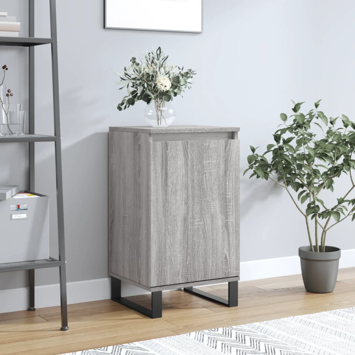 Grey Vidaxl Sideboard Sonoma 40X35x70 Cm Engineered Wood