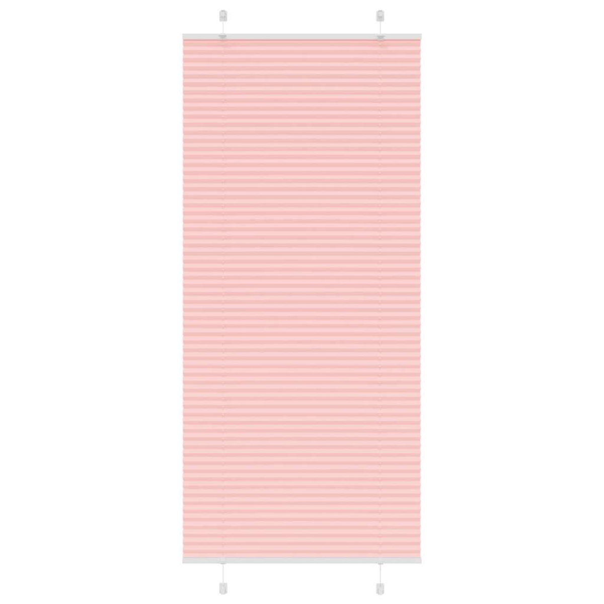 Pink Vidaxl Pleated Blind 90X200 Cm Fabric Width 89.4 Cm Polyester