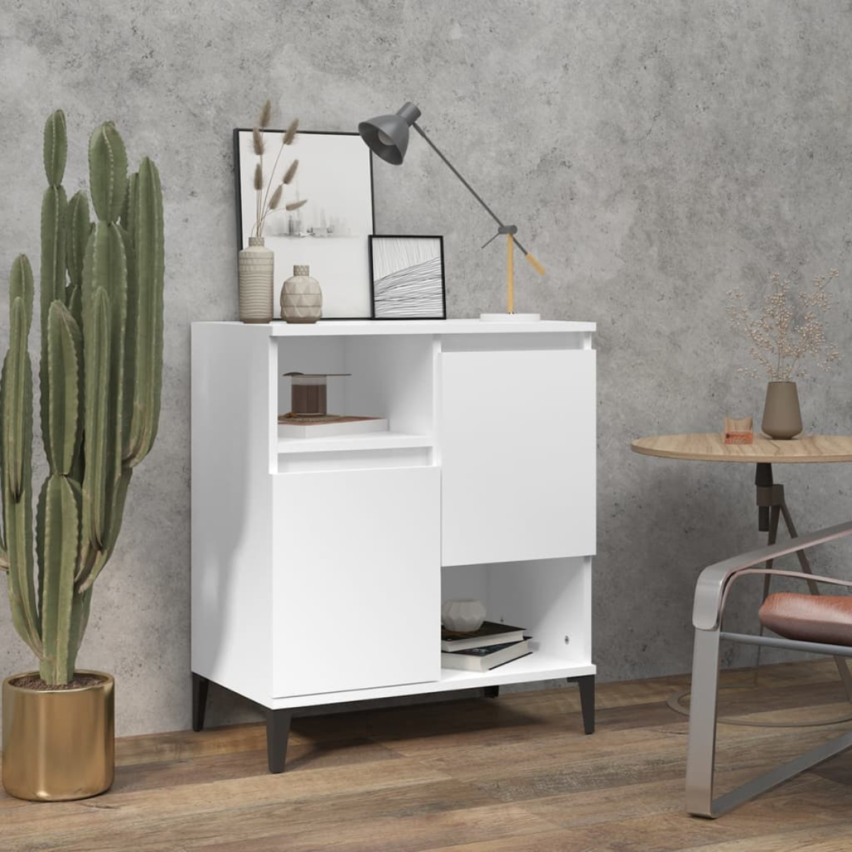 White Vidaxl Sideboard 60X35x70 Cm Engineered Wood