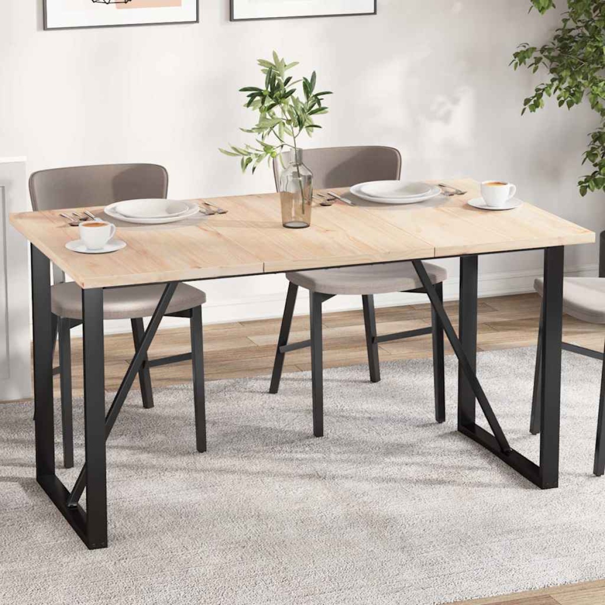 Grain Vidaxl Table Tops 3 Pcs 80X47x2.5 Cm Rectangular Solid Wood Pine