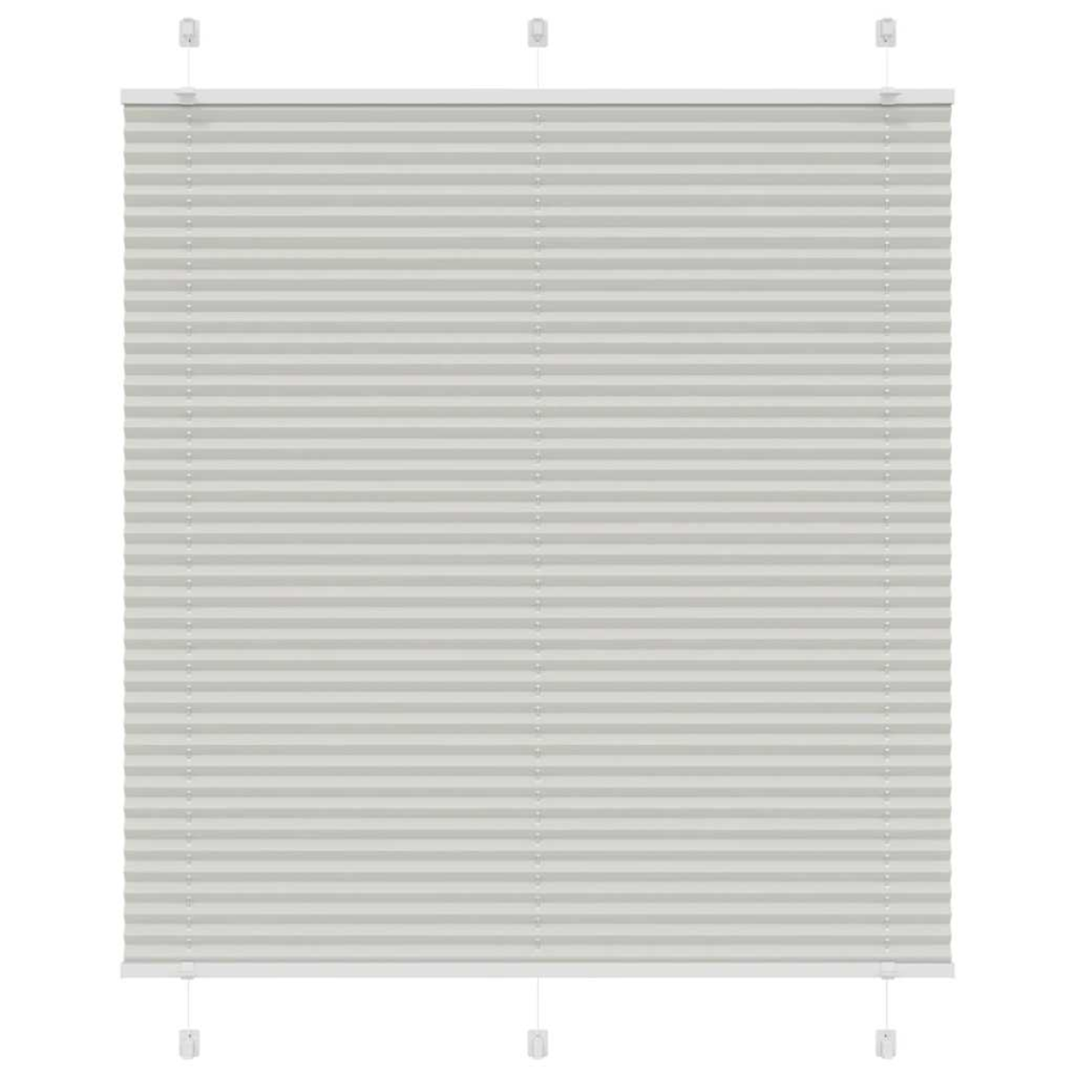 Light/Grey Vidaxl Pleated Blind 120X150 Cm Fabric Width 119.4 Cm Polyester