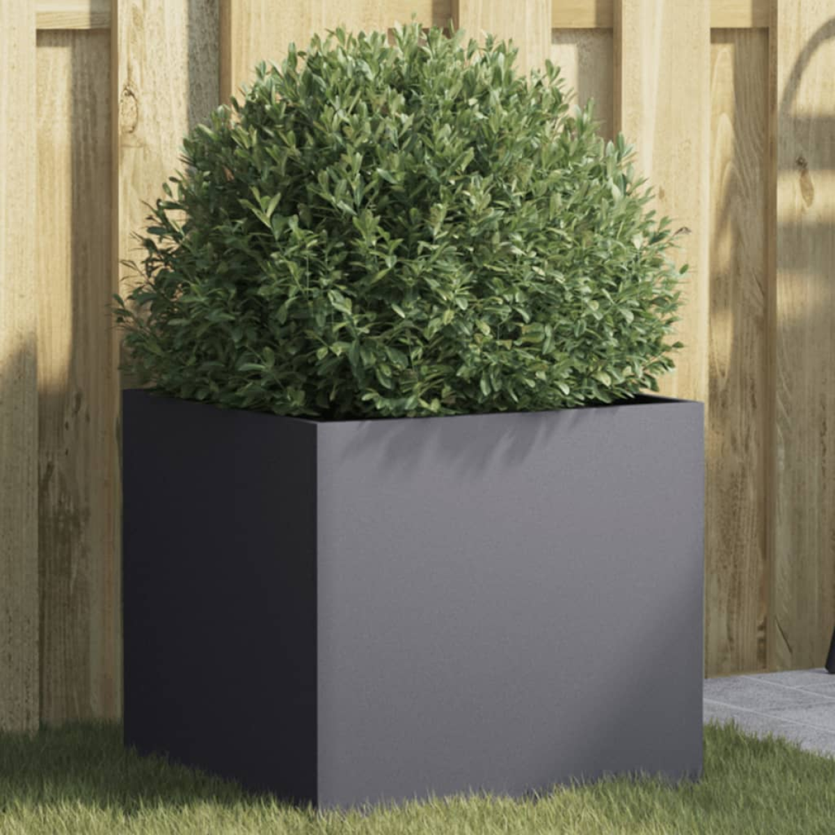 Anthracite Vidaxl Planter 42X40x39 Cm Steel