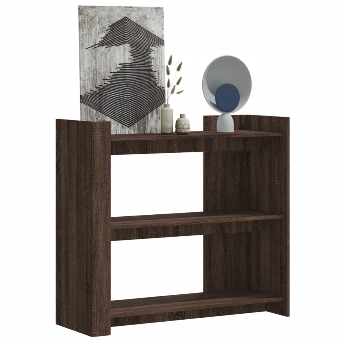 Brown Vidaxl Console Table Oak 100X35x90 Cm Engineered Wood