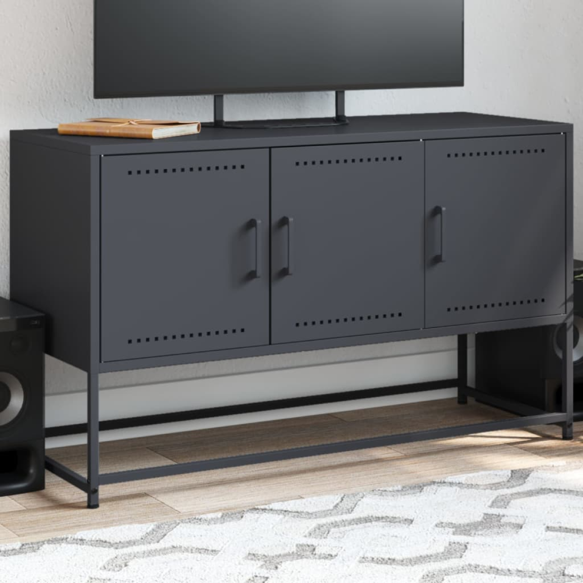 Anthracite Vidaxl Tv Cabinet 100.5X39x60.5 Cm Steel