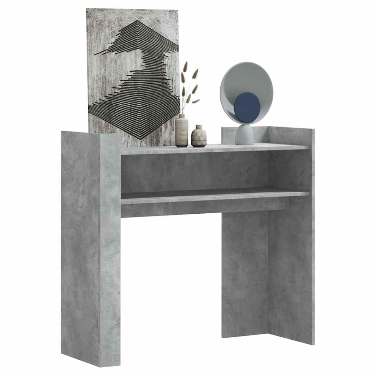 Grey Vidaxl Console Table Concrete 100X35x90 Cm Engineered Wood