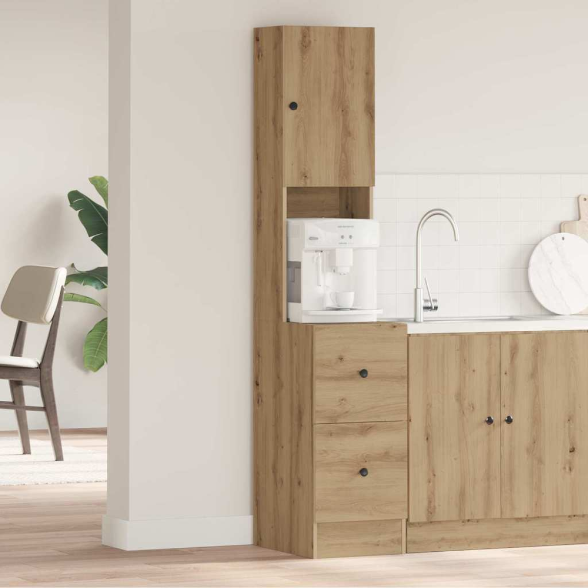 vidaXL Kitchen Cabinet with Drawer Artisan oak Engineered wood