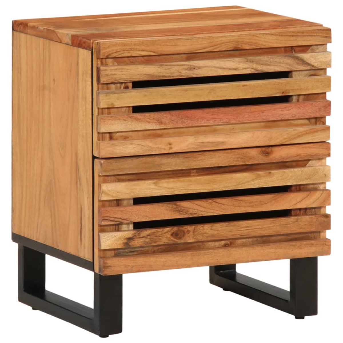 Grain Vidaxl Bedside Cabinet 40X34x46 Cm Solid Wood Acacia