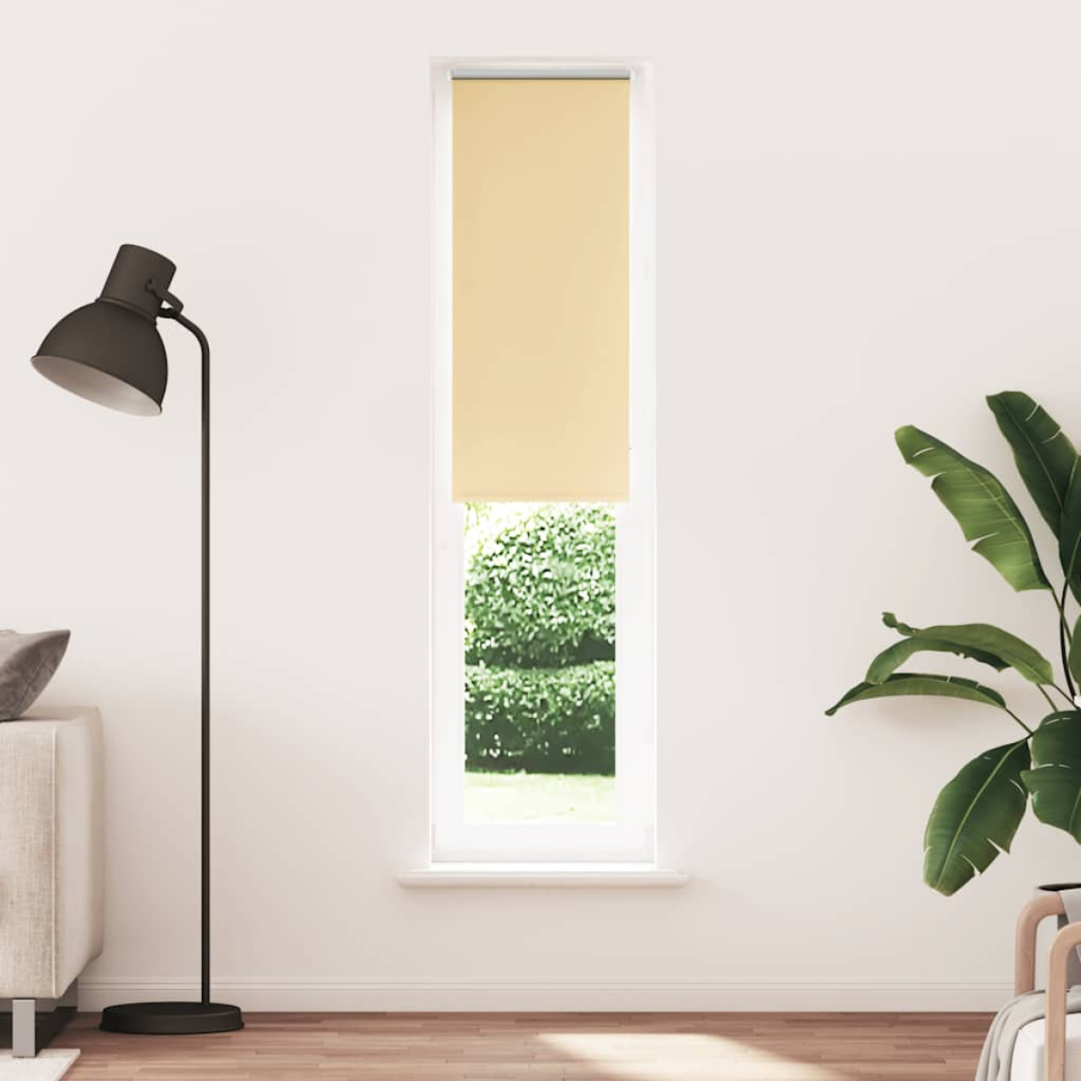 Beige Vidaxl Roller Blind Blackout 50X230 Cm Fabric Width 45.7 Cm Polyester