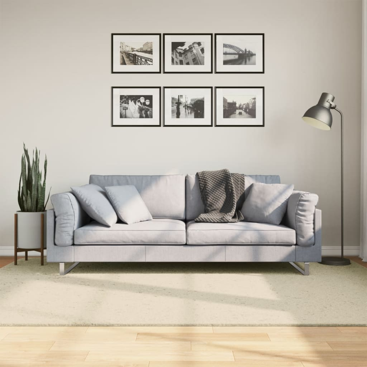 Cream Vidaxl Rug Huarte Short Pile Soft And Washable 160X230 Cm