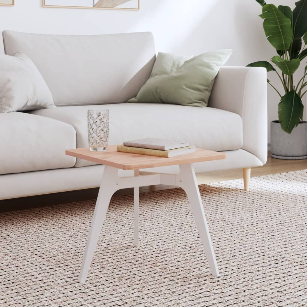 Grain Vidaxl Table Top 40X40x1.5 Cm Square Solid Wood Beech