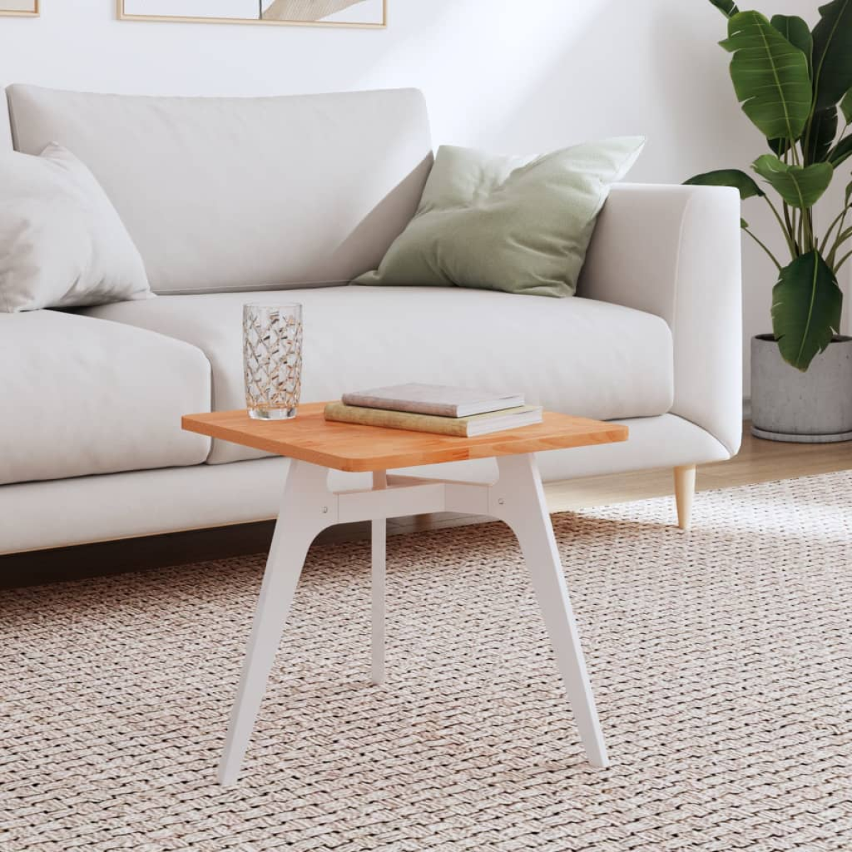 Grain Vidaxl Table Top 40X40x1.5 Cm Square Solid Wood Beech