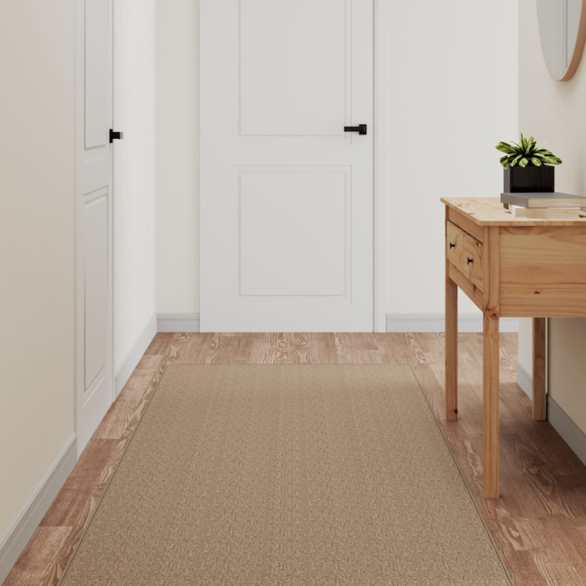 Photos - Area Rug VidaXL Carpet Runner Sisal Look Sand 80x300 cm 