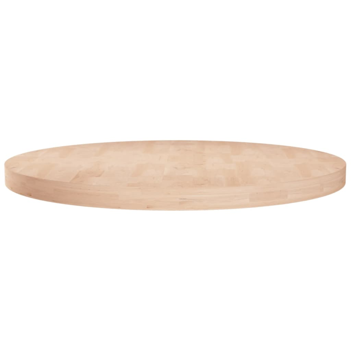 Brown/Grain Vidaxl Round Table Top Ø60x4 Cm Untreated Solid Wood Oak