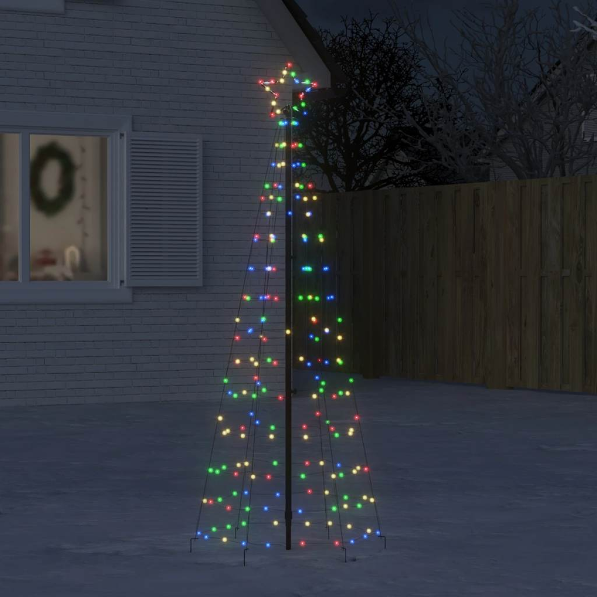 Light Vidaxl Led Christmas Tree With Spikes 220 Leds Colourful 180 Cm