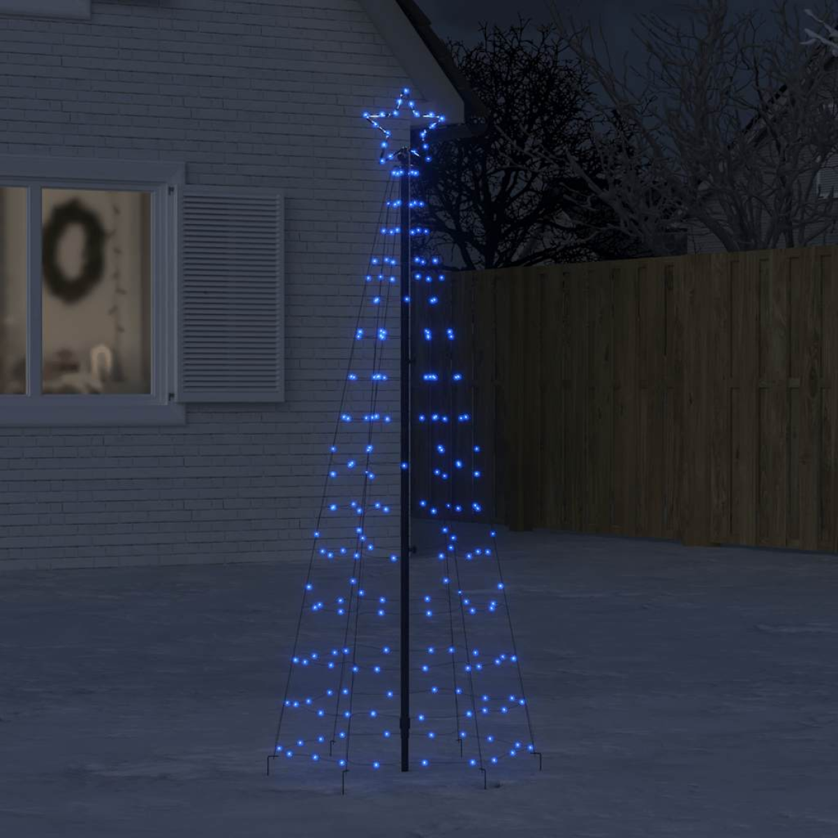Blue Vidaxl Led Christmas Tree With Spikes 220 Leds 180 Cm