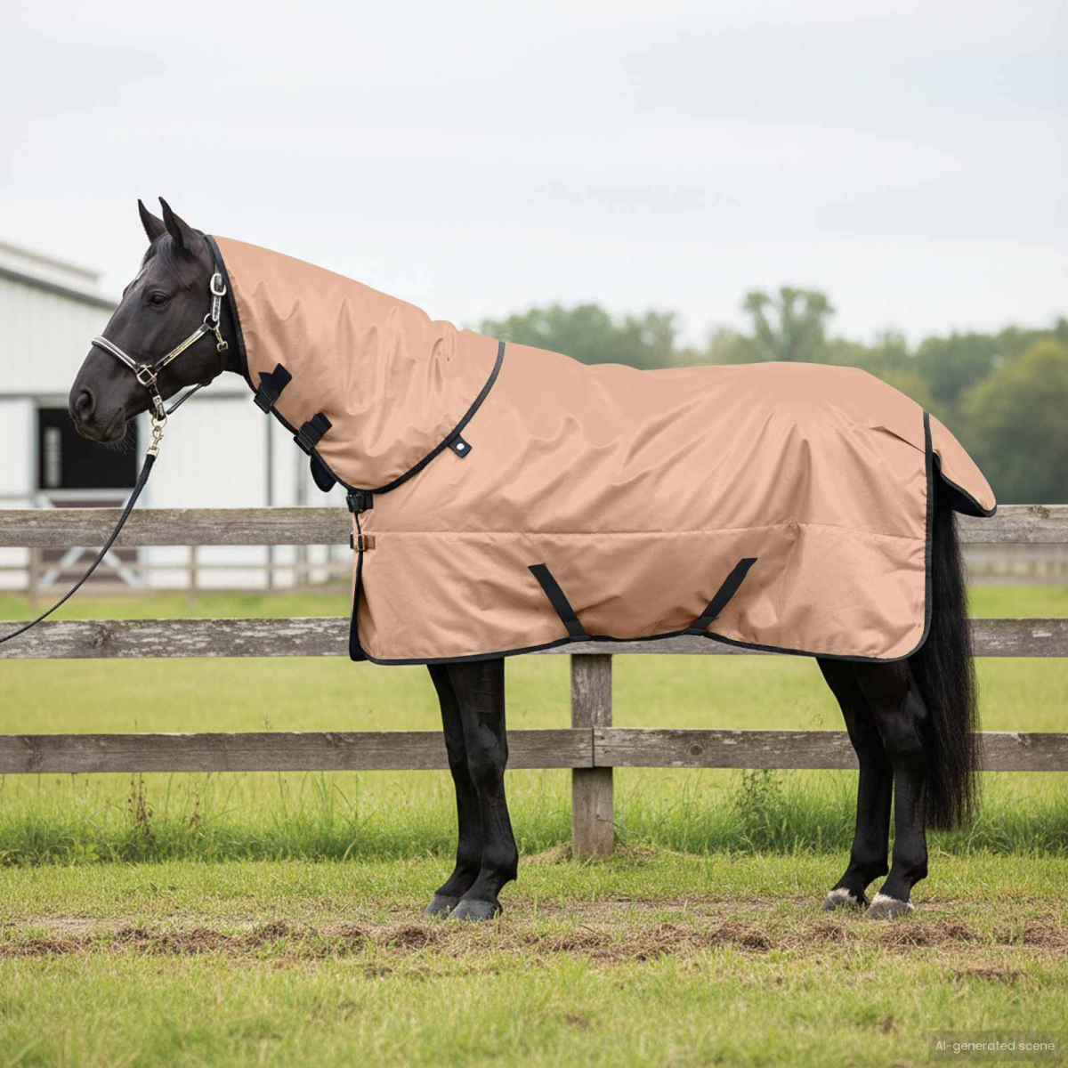 Light Vidaxl Horse Blanket Cappuccino 165 Cm Polyester
