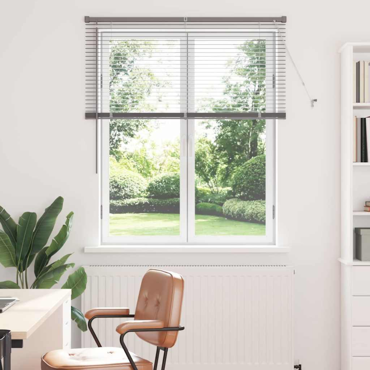 Vidaxl Silver Venetian Blinds Height Adjustable 130 X 120 Cm Aluminium