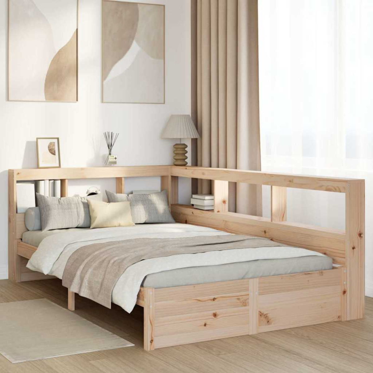Vidaxl Bookcase Bed Without Mattress 120X200 Cm Solid Wood Pine