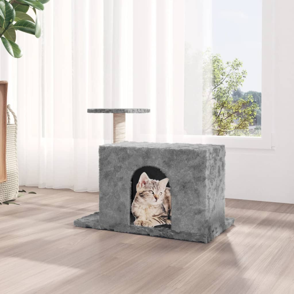 Photos - Cat Scratcher VidaXL Cat Tree with Sisal Scratching Post Light Grey 51 cm 