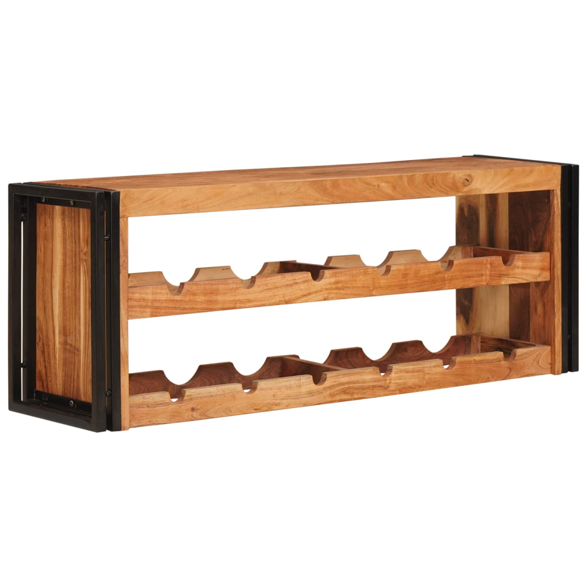 Brown Vidaxl Wine Rack 120 X 45 X 33 Cm Solid Acacia Wood