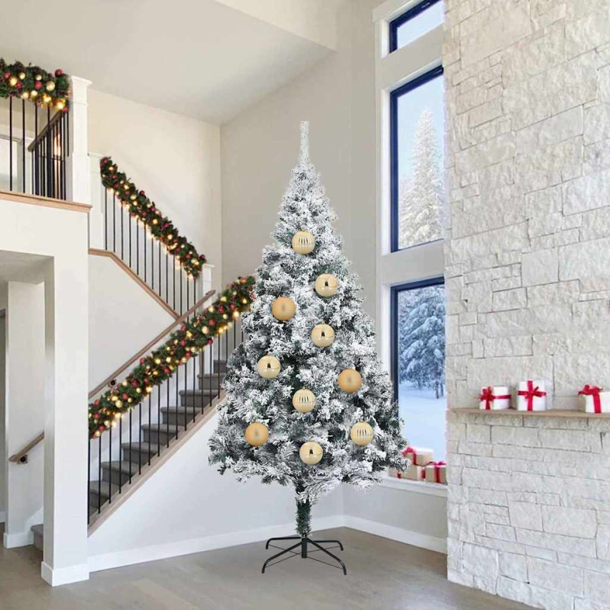 Vidaxl Gold Christmas Bauble Set Xxl 4 Pcs Plastic