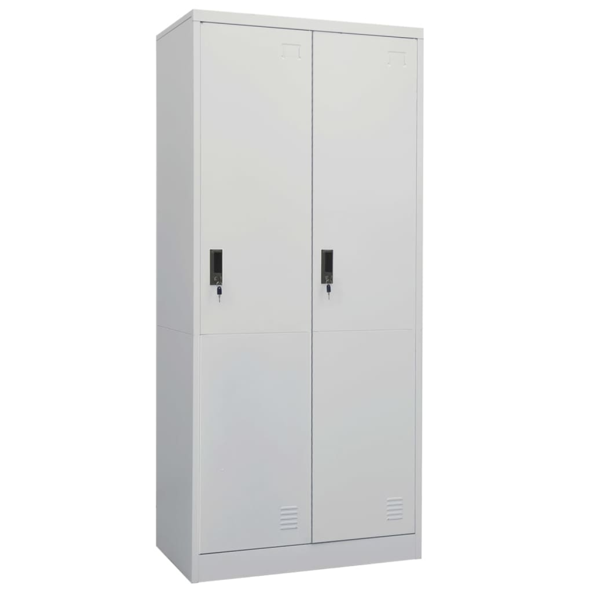 Photos - Wardrobe VidaXL  Light Grey 80x50x180 cm Steel 