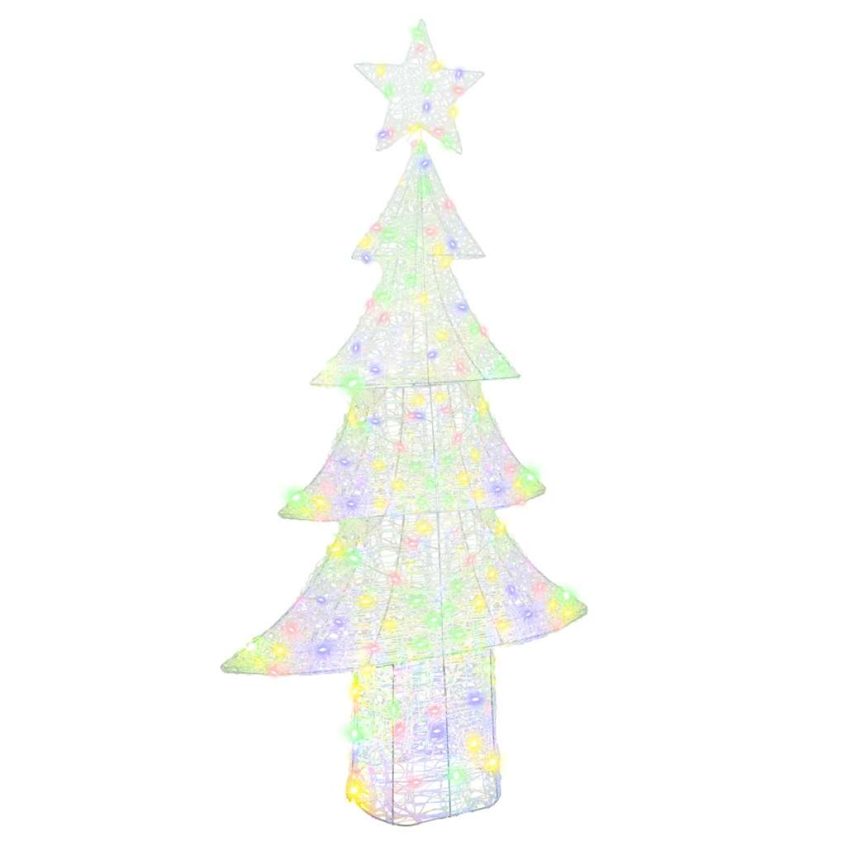Light Vidaxl Christmas Tree With 240 Leds Multicolour 180 Cm Acrylic
