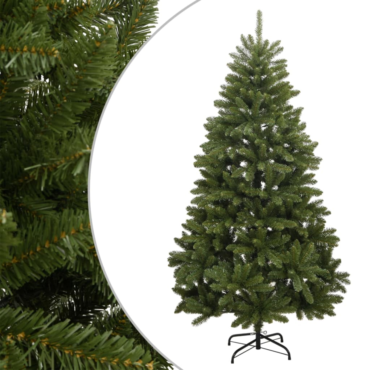 Green Vidaxl Artificial Hinged Christmas Tree With Stand 180 Cm