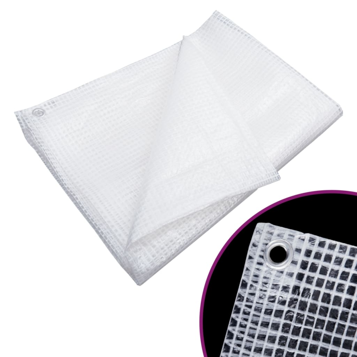 Vidaxl White Leno Tarpaulin 140 G/M² 3X4 M