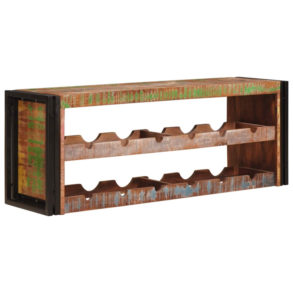 Brown Vidaxl Wine Rack 120 X 45 X 33 Cm Solid Reclaimed Wood