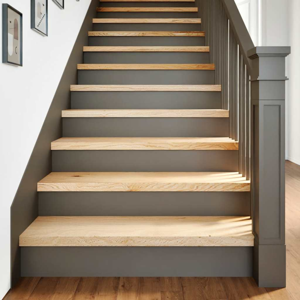 Vidaxl Grain Stair Treads 4 Pcs Untreated 100X25x2 Cm Solid Wood Oak