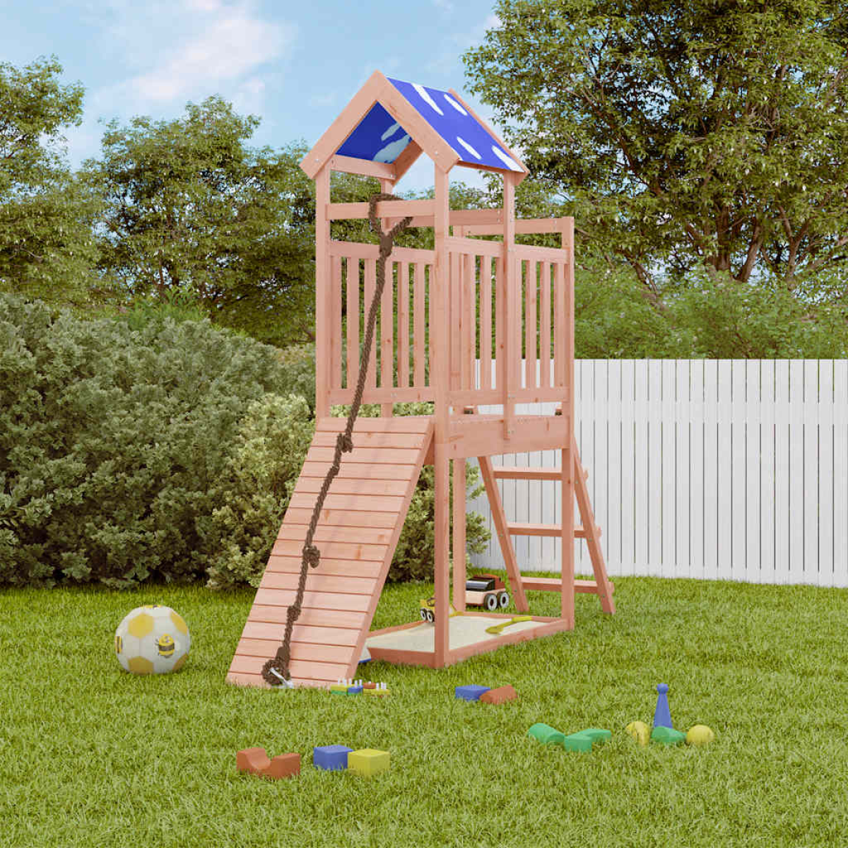 Brown/Grain Vidaxl Outdoor Playset Solid Wood Douglas